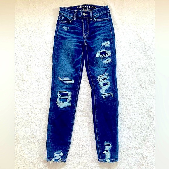 American eagle distressed jeggings - Picture 1 of 4